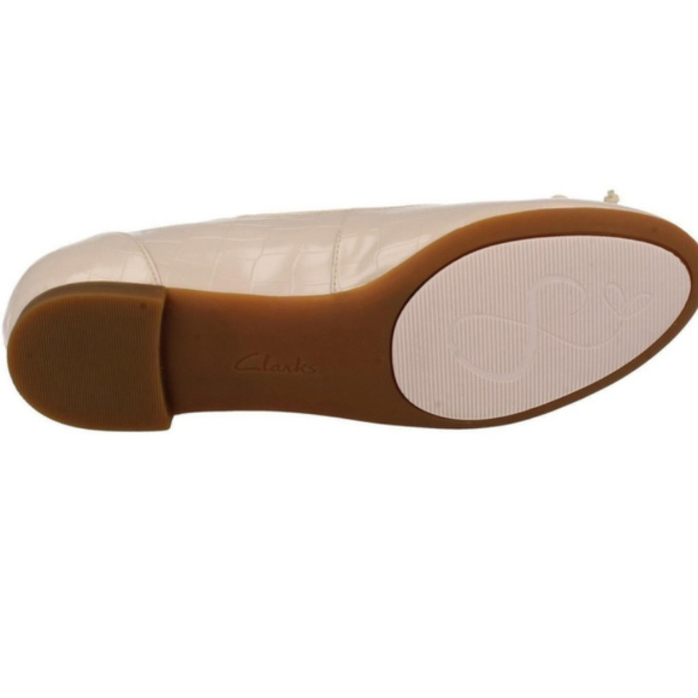 NWT Clarks Couture Bloom Nude Pink Ballerina Flats - Picture 7 of 8